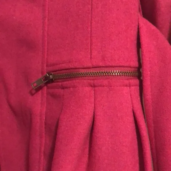 Say What? Magenta Pea Coat, size XL - Image 3