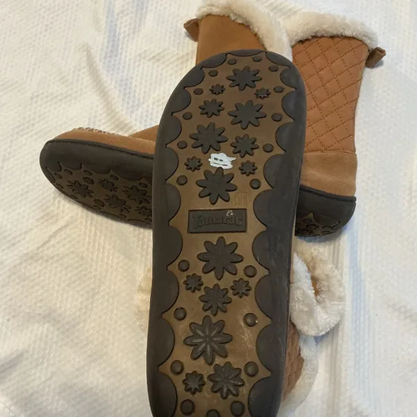 Warm Tan Quilted Boots Brown Size 11 - Image 7