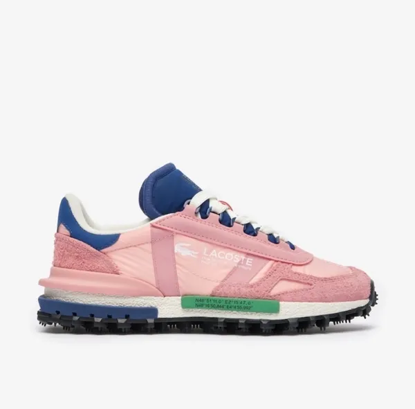 🔼Lacoste Elite Suede Leather Active Athletic Sneakers Pink Retro Vintage 8 - Image 2