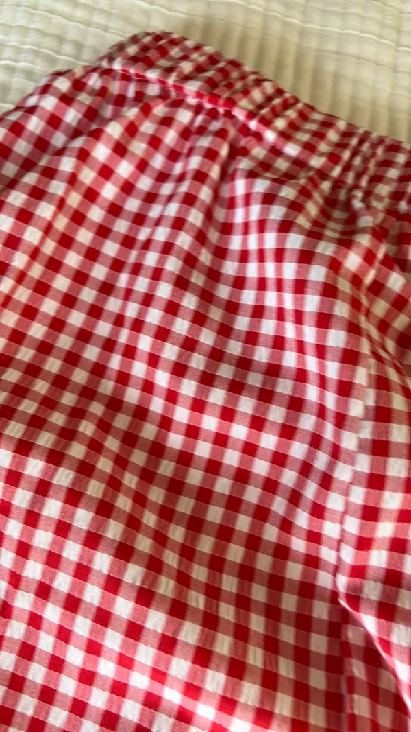 Red gingham shorts Size XS - Image 4
