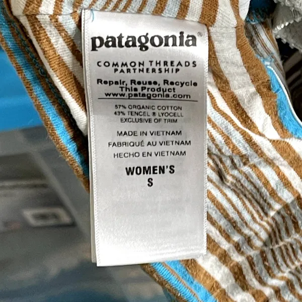 Patagonia Women's Spright Dress Small Chevron Racerback Tencel‎ Organic Cotton - Image 6
