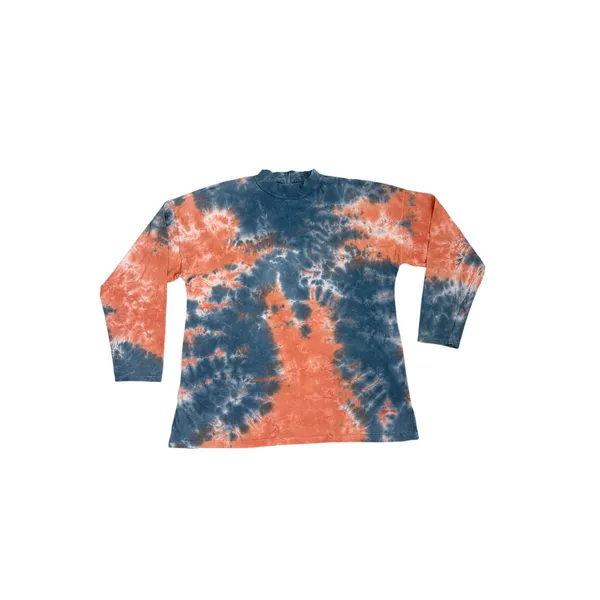Free People We The Free Tie Dye Mock Neck Oversize Long Sleeve Shirt Medium - Image 3