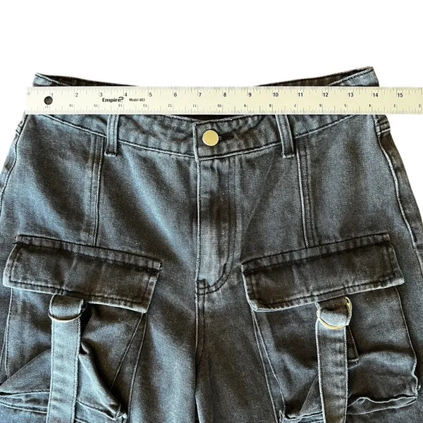 Cider Mid Rise Pocket Wide Leg Cargo Jeans Women’s Size Med - Image 9