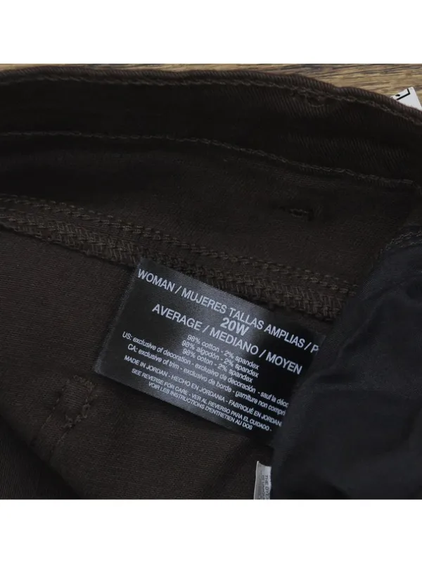 NWT Gloria Vanderbilt Amanda Classic Straight Leg Jeans Coffee Roast Brown 20W - Image 7