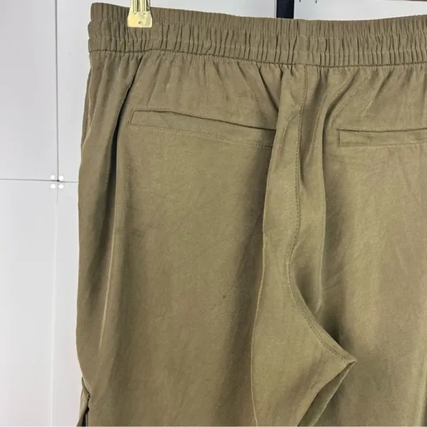 Old Navy Cargo Pants Women M Olive Green Drawstring Relaxed Ankle Utility Casual - Image 5