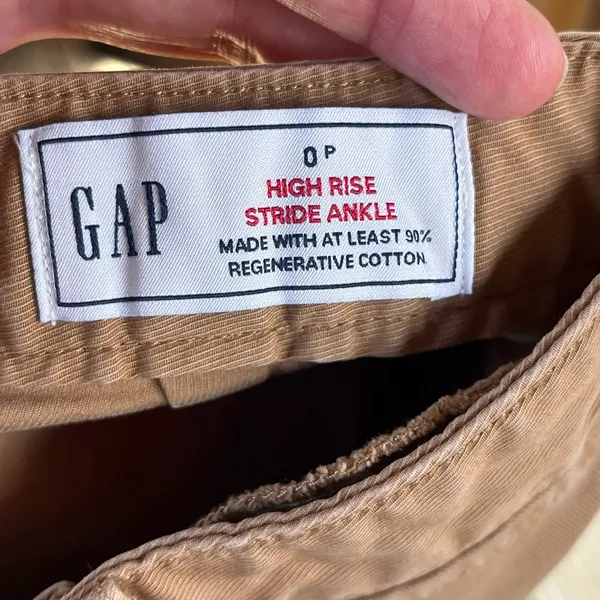 Gap Women's High Stride Wide-Leg Ankle Khakis Perfect Brown Size 0P - Image 4
