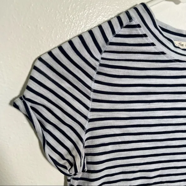 Free People We The Free Women's Size XS Night Sky‎ Top Blue Striped Short Sleeve - Image 8