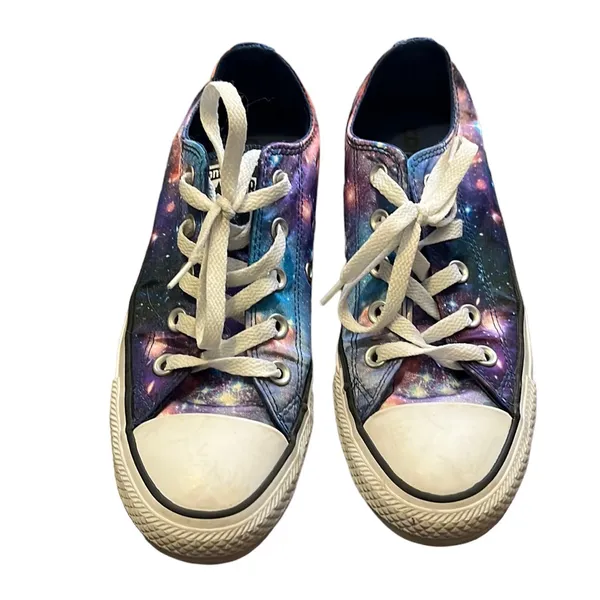 Converse Satin Galaxy Low Top Shoes Size 6 - Image 4
