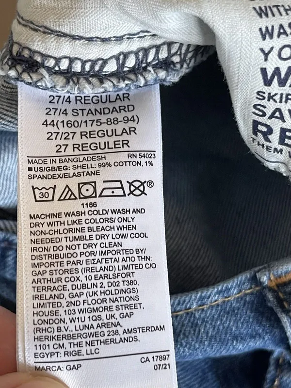 Gap 90s Loose High Rise Women's Blue Denim Jeans Straight Casual Y2K Sz 27 - Image 9