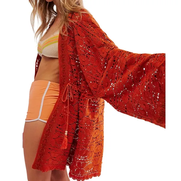 FREE PEOPLE Bell Sleeve Lace Duster in Ivory, One Size, New with Tag MSRP $128 - Image 4