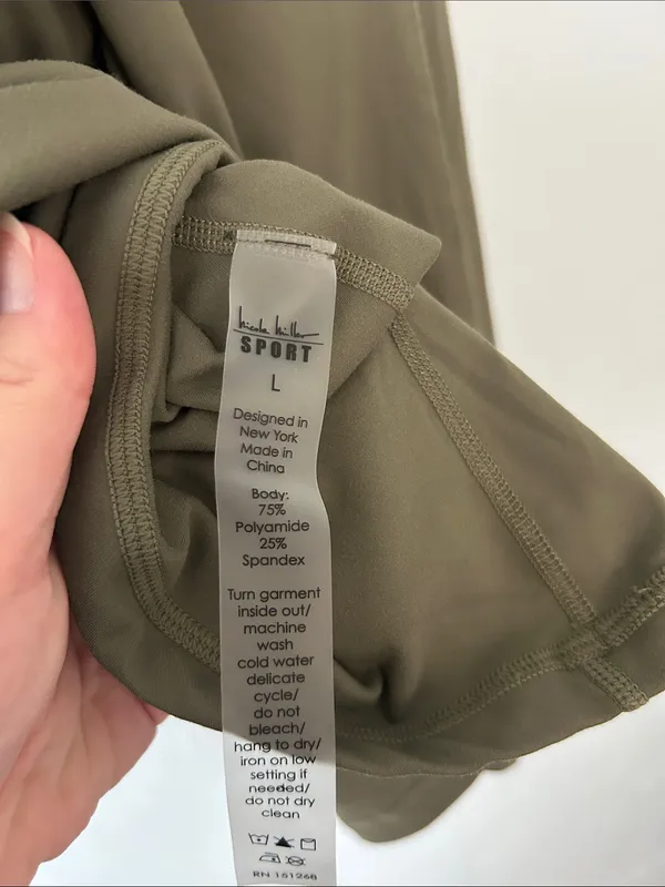 Nicole Miller Sport Olive Green Sporty Tennis Skort Dress with Double Straps - Image 3