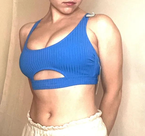 Time & Tru NWT Cage Back Bikini Top - Royal Blue - S - Image 2