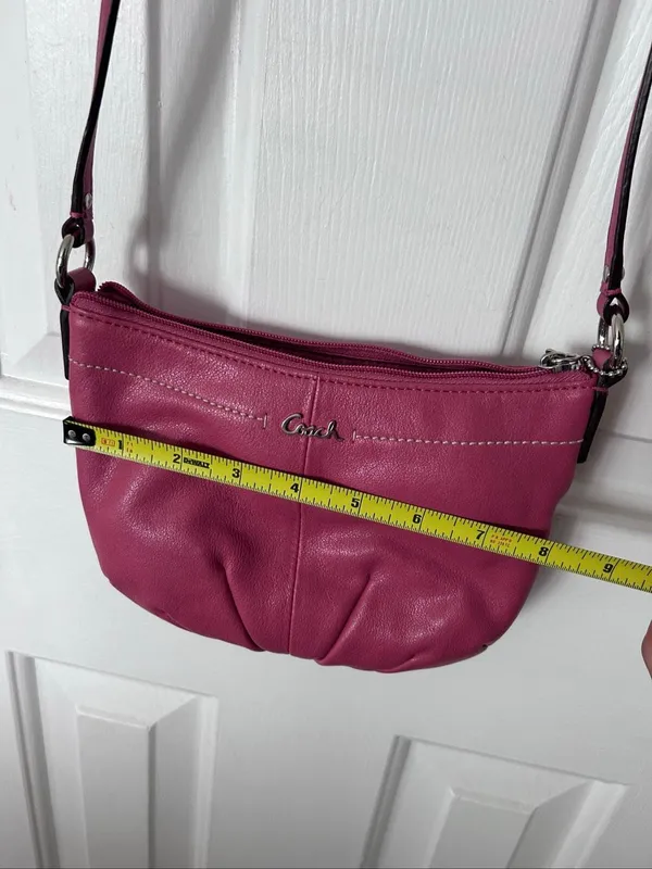 Coach Ashley Pleated Crossbody Swingpack Watermelon Light Blush Handbag - Image 10