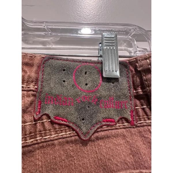 JRC Indian Rock Culture Brown Denim Jeans‎ Size 30 Y2K Western Low Rise Grunge - Image 5