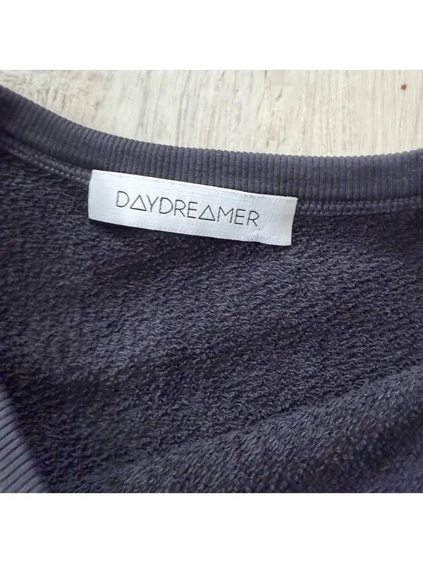 DAYDREAMER Varsity Black Multi Tie-Dye Pullover Sweatshirt size small - Image 6