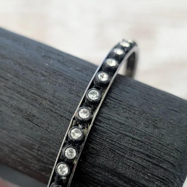 Vintage Bracelet with Clear Gems - 8.25" - Image 8