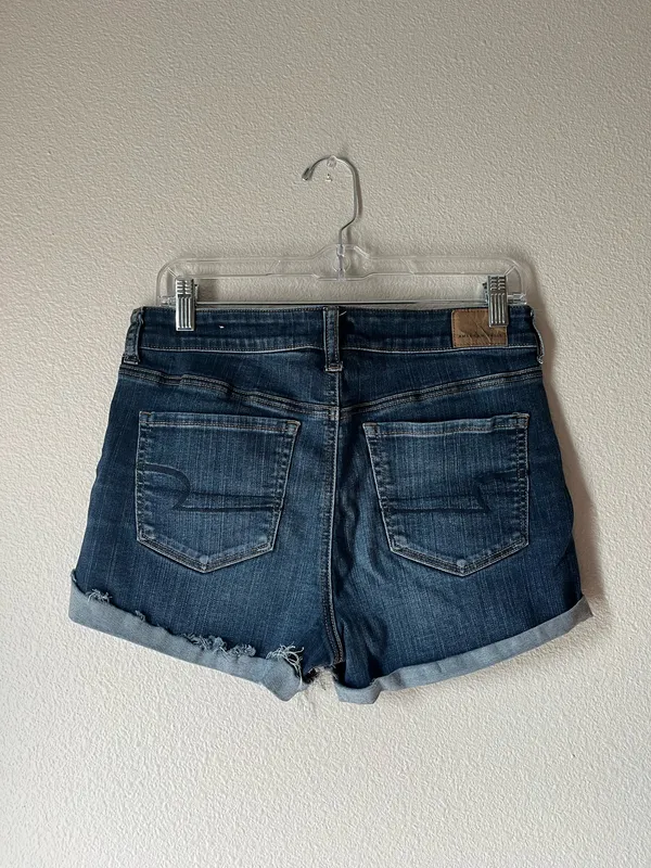 American Eagle Outfitters Dark Blue Denim Shorts - Image 3
