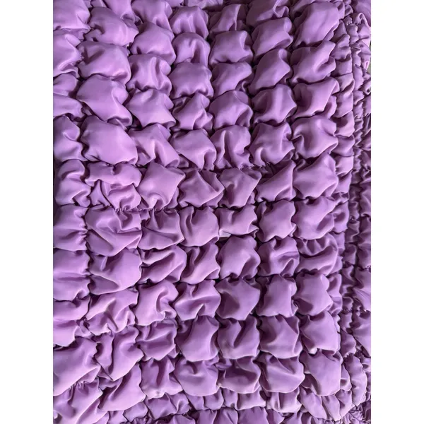 Womens Quilted Puffer Oversized Shoulder Bag Rosy Lilac Hobo Bag Boho Y2K Trendy - Image 2