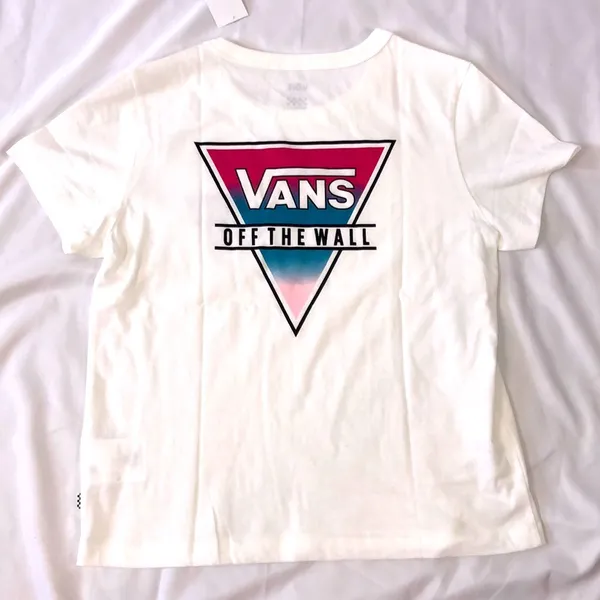 Vans T-shirt off the wall white w/logo L NWT - Image 3