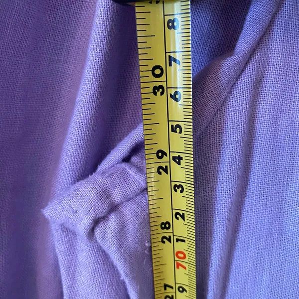 Abercrombie & Fitch Purple High Waist Sloane Dress Pants Linen Cotton Wide Leg - Image 9