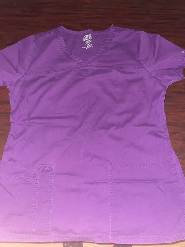 Cherokee Plum Premium Core Stretch Scrub Top - Image 4