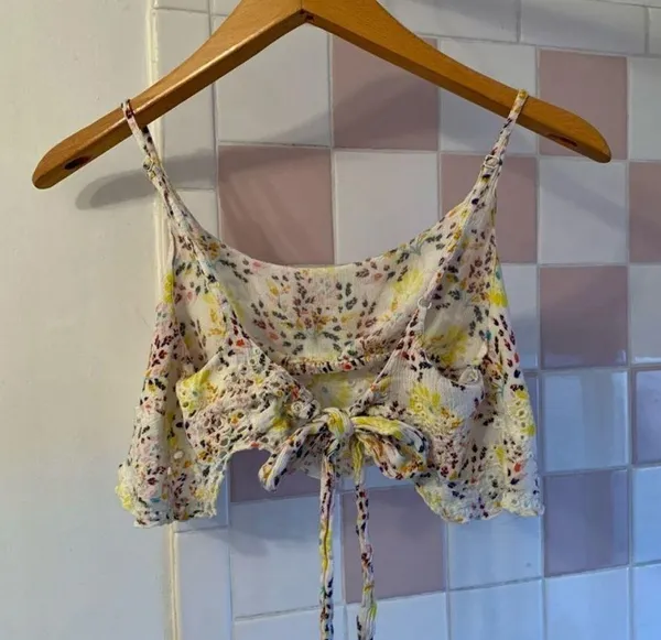 Free People Flower Tie Tank Top - Image 3