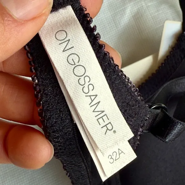 NWT On Gossamer $48 Gossamer Mesh Bump It Up Push Up Bra, Black, Size 32A - Image 8