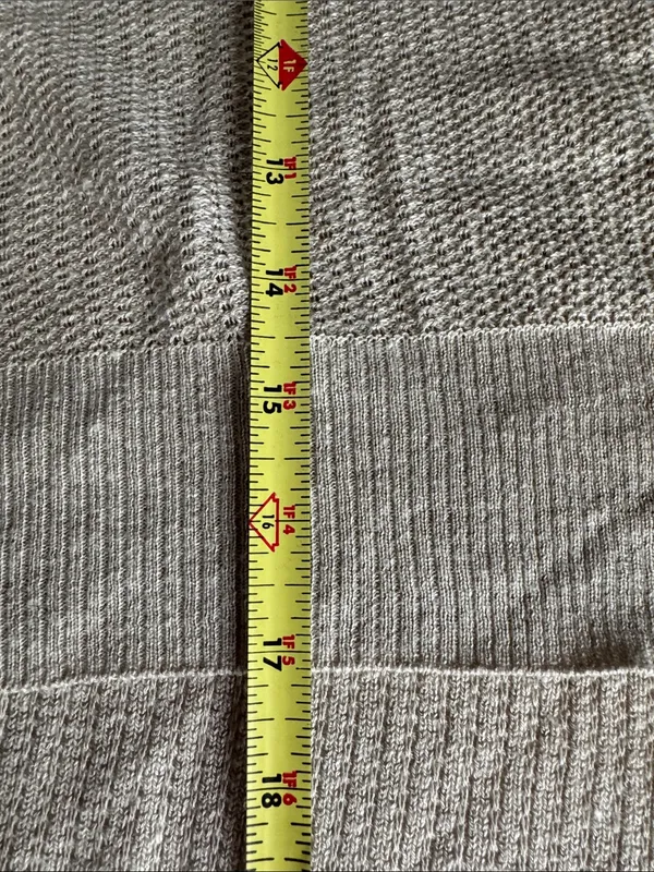 Pull&Bear oversized fine-knit sweater dramatic high-low asymmetrical hem linen S - Image 12