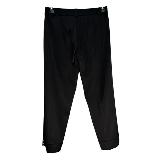 White House Black Market Black Embellished Crystal Button Ankle‎ Pants Womens 6 - Image 9