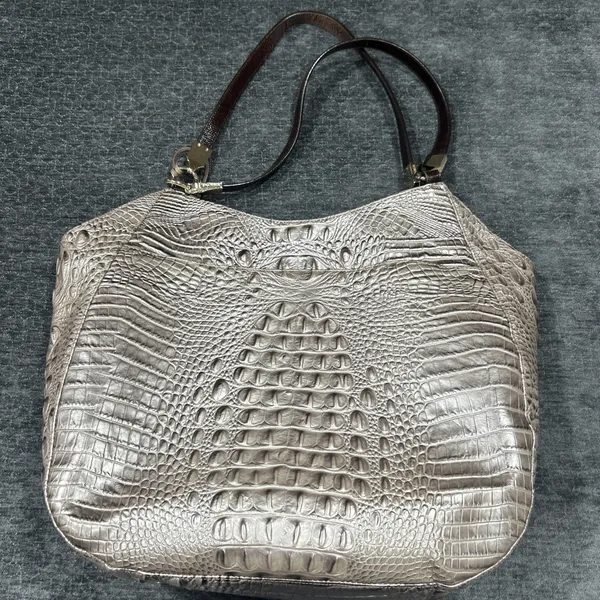 Brahmin Thelma Tote Chardonnay – Croc‎ Embossed & Suede - Image 8