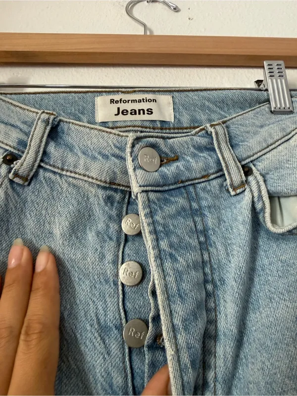 Reformation Light Blue Jeans - Image 3