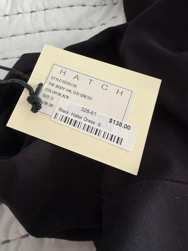 HATCH The body Halter Black Dress Size Small NEW NWT - Image 4