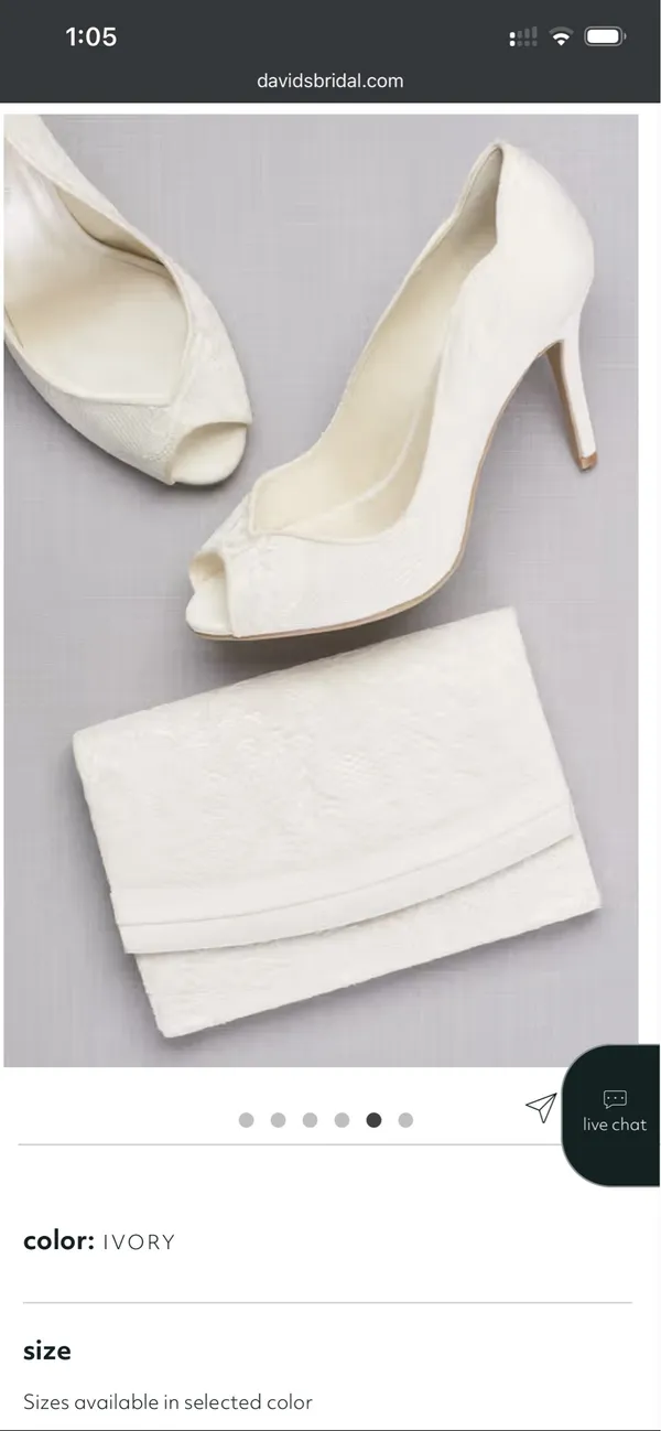 🤍 NWOT David’s Bridal Size 8.5 Layla White Peep Toe Pumps Heels 🤍 - Image 6