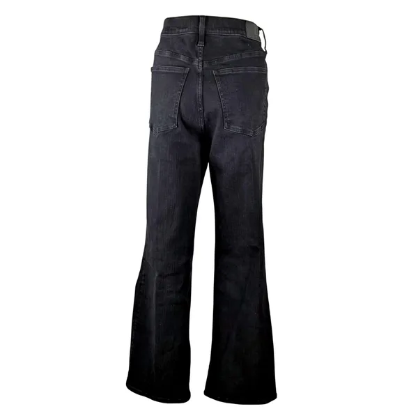 Madewell Mid-Rise Kick Out Black Cropped Stretch Denim Jeans Sz 31T - Image 3