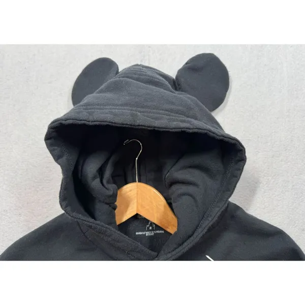 Disney Parks Hoodie Mickey Mouse Graphic Print Ears Hood Sweatshirt Adult Medium - Image 4