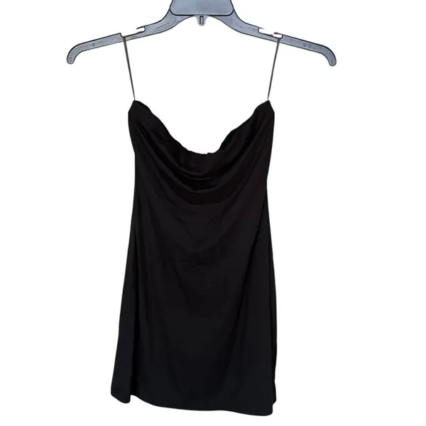 Reformation Black Strapless Mini Dress Size Small - Image 2