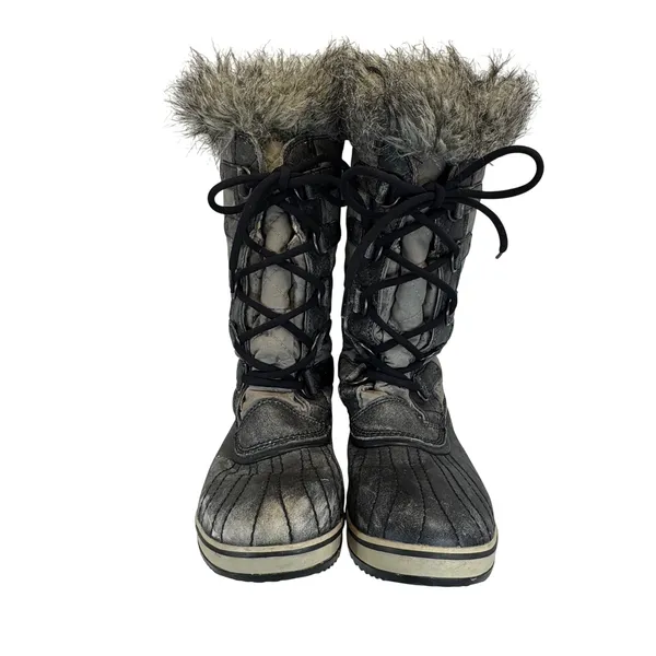 Sorel Winter Boots Womens‎ 12 Gray Quilted Waterproof Faux Fur Lace Up Snow - Image 12