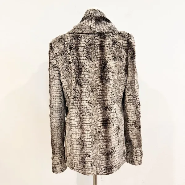Alice and Olivia Leana Jacket Size XS Faux Fur Shawl Collar Mob‎ Wife Cozy Glam - Image 8