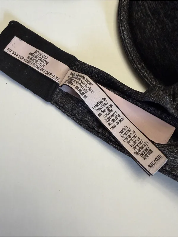 Victoria's Secret Heathered Dark Gray T-Shirt Bra - Image 2