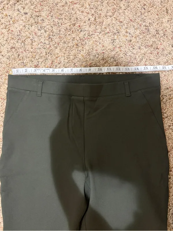 Quince Ultra-Stretch Ponte Straight Leg Pants Olive Green Size Large - Image 14