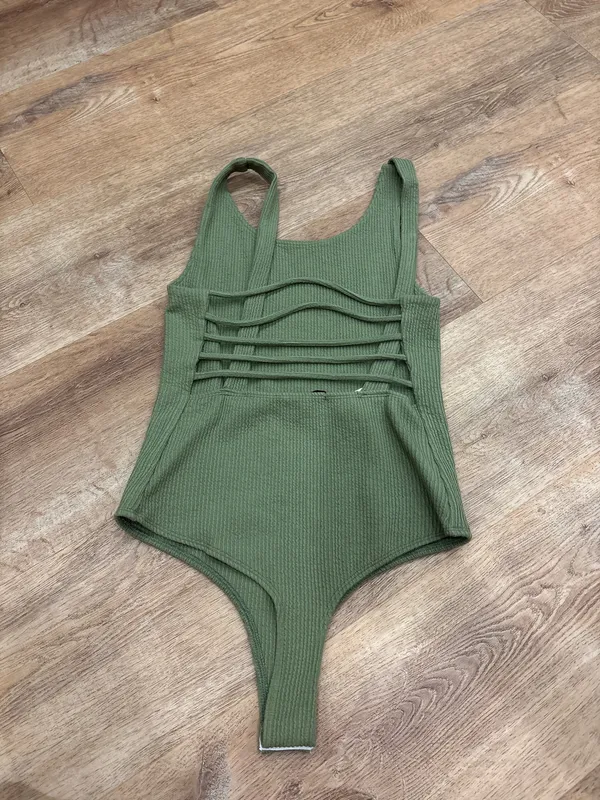 Green Buckle Bodysuit Red by BKE - Image 2