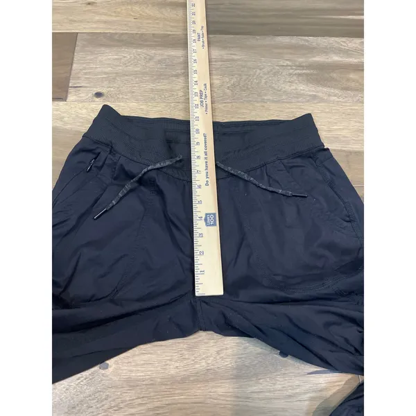 The North Face Ruched Joggers Size M Black Activewear Pants With Pockets - Image 5