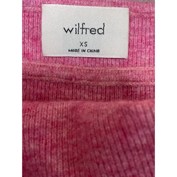 Aritzia Wilfred Pink Wool Cashmere Bustier Ribbed Knit Cami Tank Crop Top Sz XS - Image 5