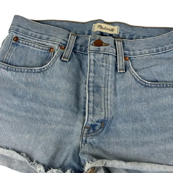 Madewell Raw Hem Relaxed Denim Shorts Size 27 - Image 2
