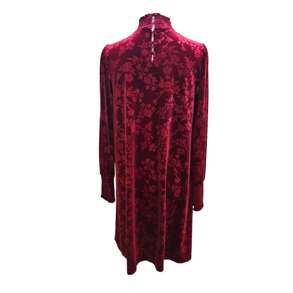 Matilda Jane 21Y Melanie Velour Long Sleeve Holiday Dress‎ Burgundy Floral Small - Image 4