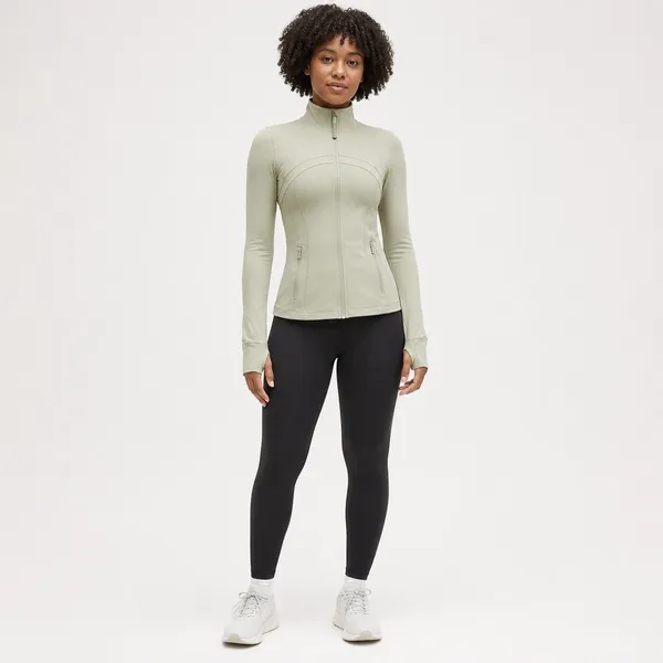 Lululemon Define Jacket Nulu Fog Green‎ Size 2 Slim Fit Thumbholes - Image 3