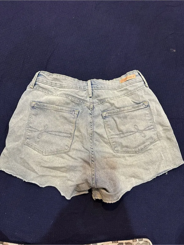 Levi's Light Blue Distressed Denim Shorts - Image 8