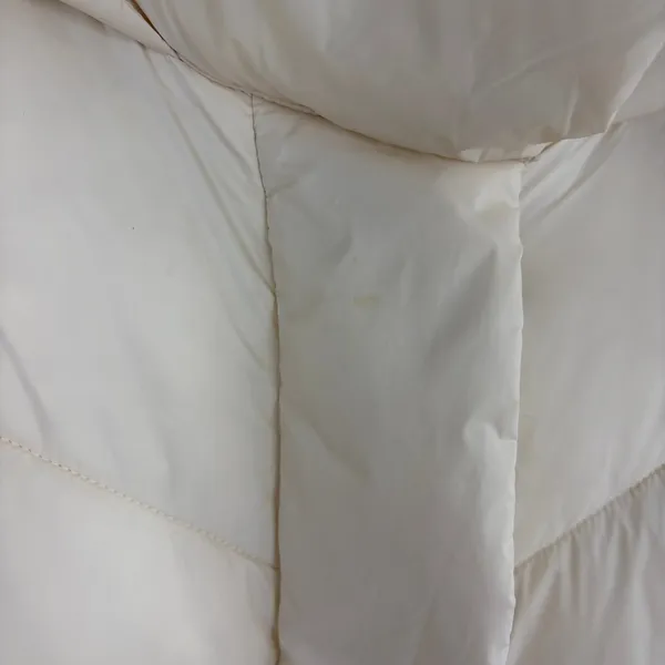 Banana Republic Factory Water Resistant Puffer Jacket Long Cream Parka Size XL - Image 7