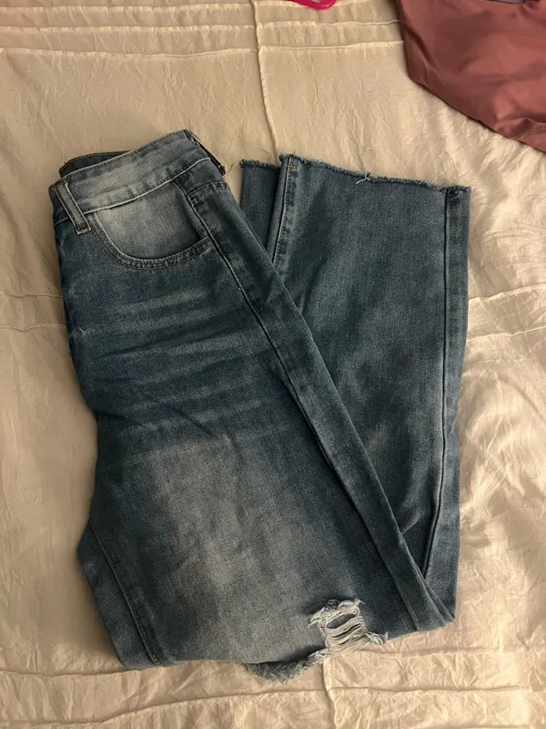 Light Wash Ripped Jeans Blue Size XS - Image 2