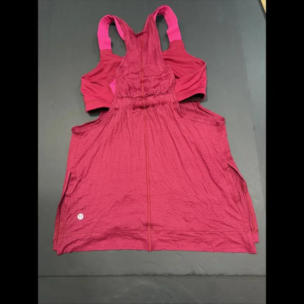 Lululemon Tank Top Bra Red Pink Luxury Designer Athletic Lounge Preppy 6‎ - Image 12